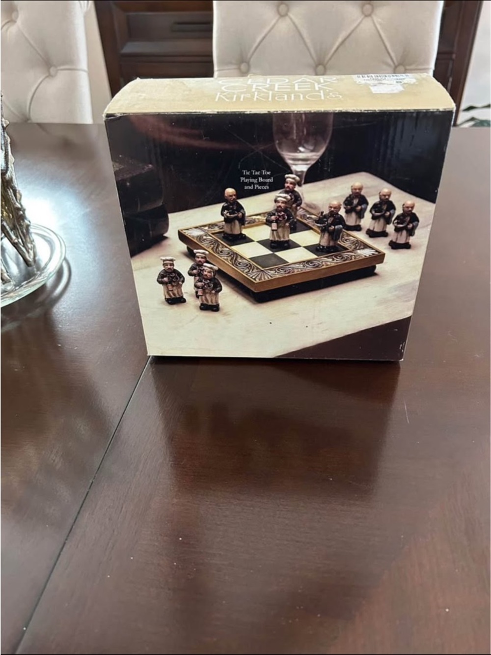 Kirkland’s Brown and Cream Decorative Tic Tac Toe Set Chef NWT 🤎🖤